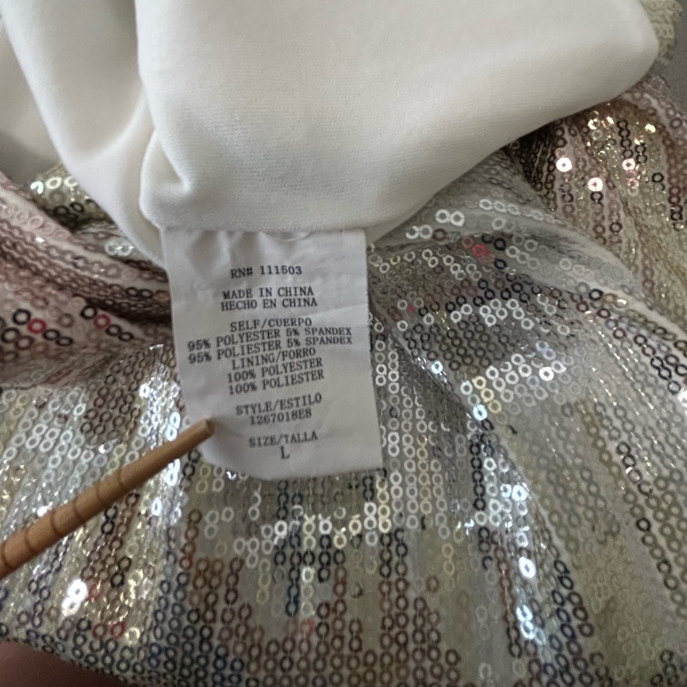 AUW Ombré Sequin Sleeveless Party Dress | Size L - Picture 7 of 8
